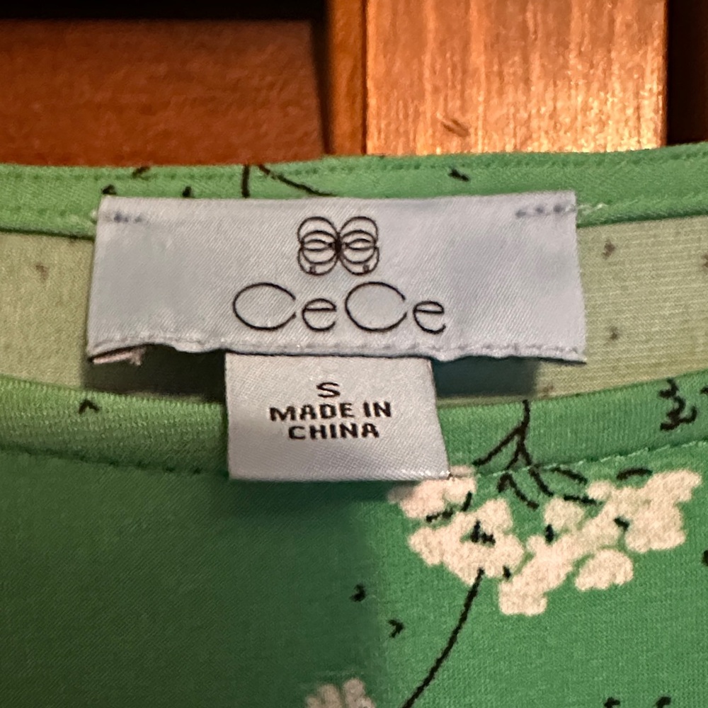 CeCe Green Floral Mini Dress - Picture 2 of 3